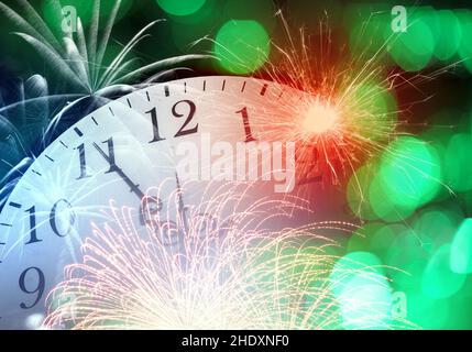 Silvester, Neujahr, Silvester, Neujahr Stockfoto