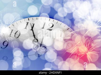 Silvester, Neujahr, Silvester, Neujahr Stockfoto