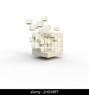 Blöcke, kubus, komponiert, Block, composeds Stockfoto