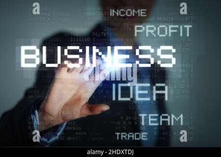 Geschäft, Ideen, Geld verdienen, Unternehmen, Verhandlungen, Brainstorming, Idee, Geld machen Stockfoto