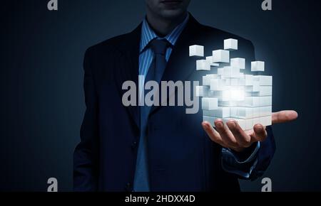 Modul, Blöcke, Management, Module, Block, Management Stockfoto