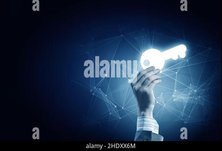 Schlüssel, Passwort, Zugangscode, Schlüssel, Passwörter, Zugangscodes Stockfoto