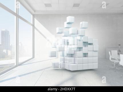 Design, Blöcke, Zusammenführen, kubus, Teambuilding, Designs, Block Stockfoto
