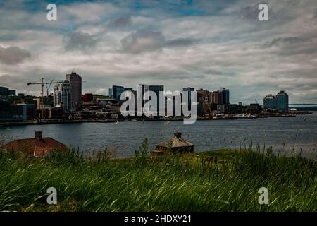 Skyline von halifax von Georges Island Stockfoto