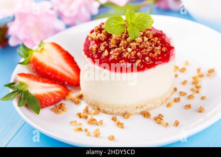 Nachtisch, Käsekuchen, Desserts, Käsekuchen Stockfoto