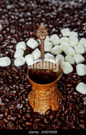 Mokka, Marschmalow, Mochas, Marschmalow Stockfoto