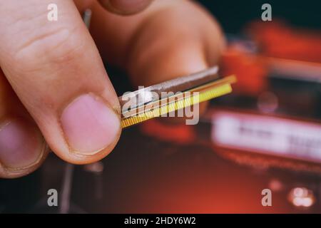 Mikroprozessor, Computertechnik, cpu, Mikrochip, Mikroprozessoren, Computertechnologien, cpus, Mikrochips Stockfoto