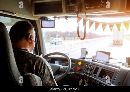 trucker, LKW-Fahrer Stockfoto