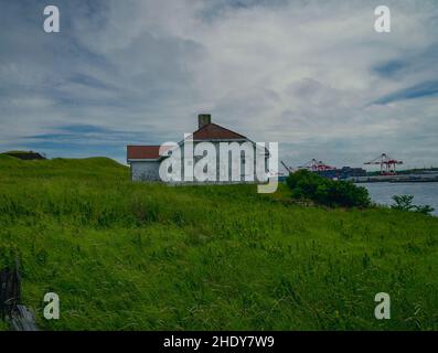 Light House Keepers House auf der Insel georges in halifax Nova scotia Stockfoto