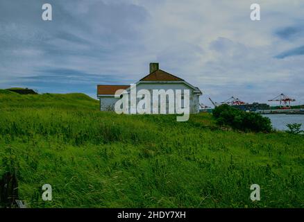 Light House Keepers House auf der Insel georges in halifax Nova scotia Stockfoto