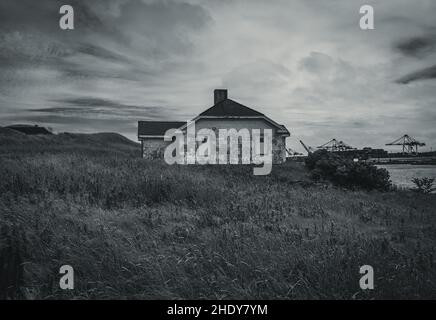 Light House Keepers House auf der Insel georges in halifax Nova scotia Stockfoto