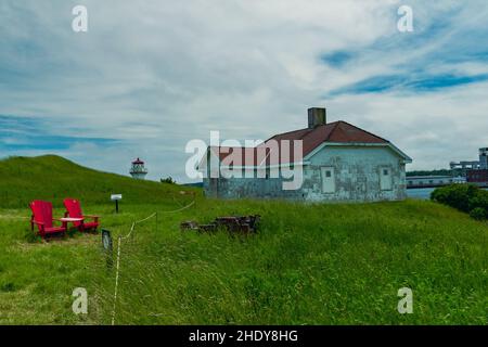 Light House Keepers House auf der Insel georges in halifax Nova scotia Stockfoto