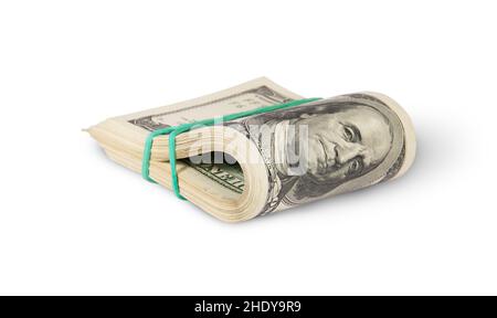 Geldrolle, Dollar, Pakete, Geldrollen, amerikanisches Geld, Dollar Stockfoto