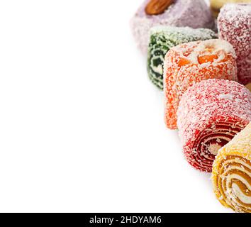 Süßigkeiten, Lokum, Bonbons, Lokums, türkisches Vergnügen Stockfoto