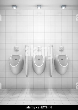 wc, Urinal, männliche Toilette, sanitäre Einrichtungen, sanitäre Einrichtungen, Toiletten, Urinale, männliche Toiletten Stockfoto