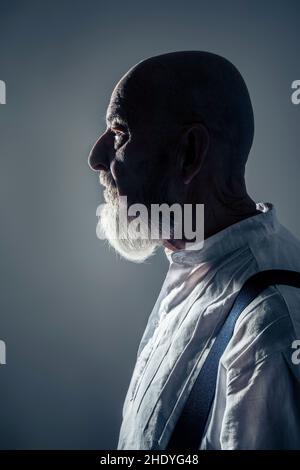 Mann, Profil, Schatten, bärtig, Kerl, Männer, Profile, Schatten, Bärte Stockfoto