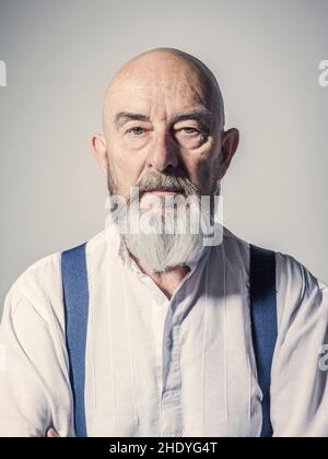 Porträt, Senior, bärtig, Porträts, Ältere, Alt, Senioren, Bärte Stockfoto