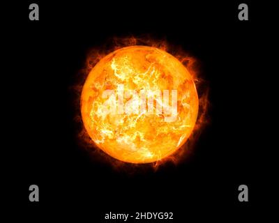 Sonne, Energie, Feuerball, Lichtquelle, Sonnen, Sonnenfleck, Energien, Feuerbälle, Lichter Stockfoto