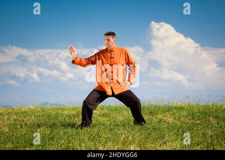 Kampfkunst, Qigong, Bewegung, Kampfsport, Qigongs, Bewegungen Stockfoto