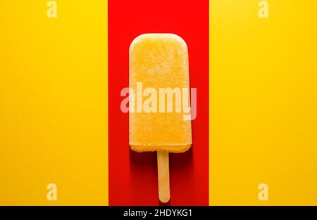 Eis, Mango-Eis, Eis, Eis, Eis, Eis, Eis, Eiscreme, Eiscreme Stockfoto
