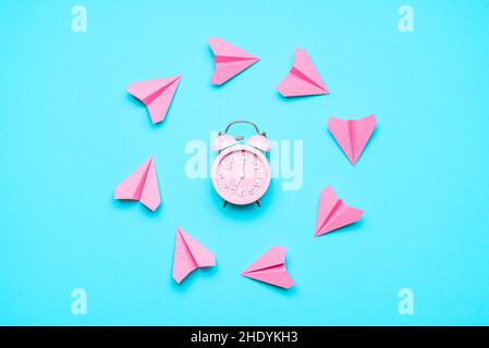 Zeit, fliegen, Wecker, Zeiten, fliegen, Zum Fliegen, Wecker Stockfoto