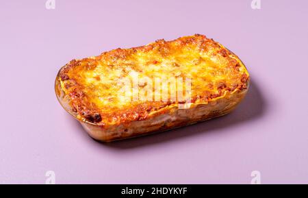 Auflauf, gebackenes Gericht, Lasagne, Auflauf, gebackene Gerichte, Lasagnen Stockfoto