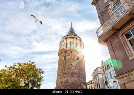 istanbul, galata-Turm, istanbuls, galata-Türme Stockfoto