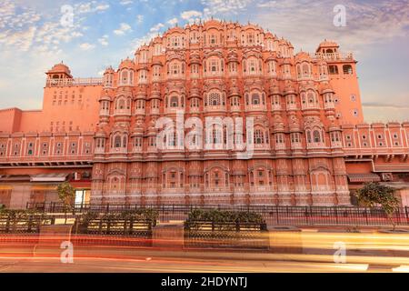 rajasthan, jaipur, hawa mahal, die fernen Pavillons, Rajasthans, Jaipurs, hawa Mahals Stockfoto