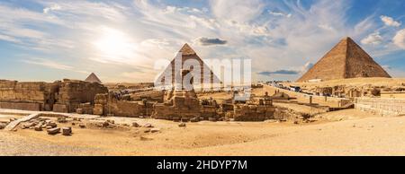 Archäologie, Pyramidenform, Sphinx, Archäologien, Pyramidenformen, Sphinxs Stockfoto