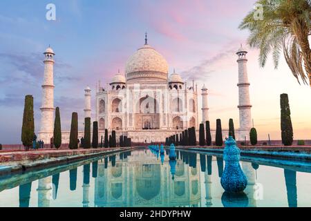 taj mahal, agra, taj Mahals, agras Stockfoto