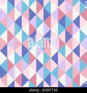 Abstraktes geometrisches Rautenmuster mit mehrfarbigem Nahtmuster. Perfekt für Tischtuch, Tapete und Hintergrund. Stockfoto