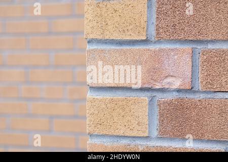 Nahaufnahme einer Steinmauer Stockfoto