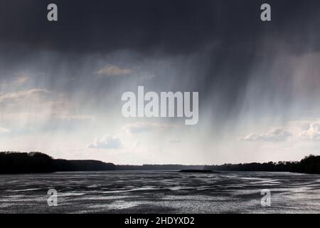 Liberland, offiziell die Freie Republik Liberland, ist eine Mikronation, die ein unbewohntes Stück umstrittenen Landes am westlichen Ufer der Danu beansprucht Stockfoto