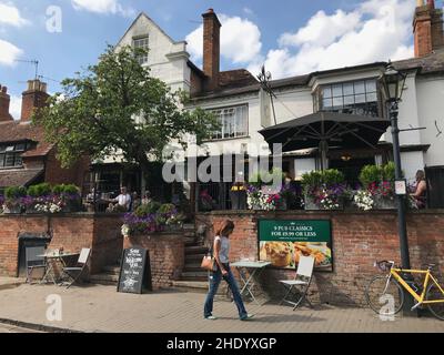 Stratford-upon-Avon, eine mittelalterliche Marktstadt in den West Midlands Englands, ist der Geburtsort von William Shakespeare aus dem 16th. Jahrhundert Stockfoto