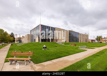 Big Rapids, Michigan, USA - 22. Oktober 2021: Das Mecosta County Building Stockfoto
