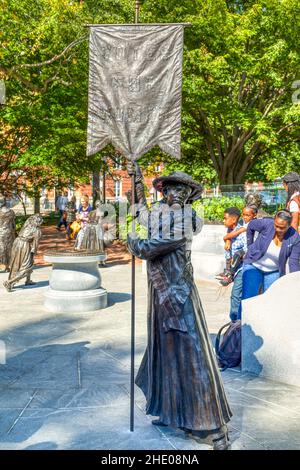 Frauenstimmrechtsstatue auf dem Gelände des Virginia Capitol in der Innenstadt von Richmond. Stockfoto