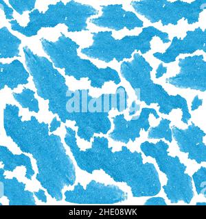 Nahtloses Muster aus blauen abstrakten Punkten für den Hintergrund Stockfoto