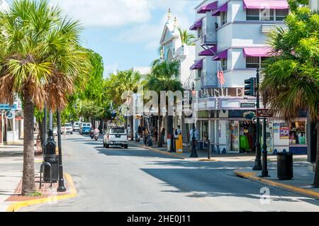 Key West, Duval Street Stockfoto