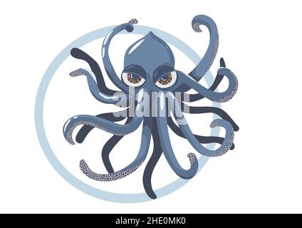 Vektorbild eines Oktopus Stock Vektor