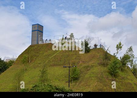 The Marble Arch Mound in Central London, Großbritannien, August 2021. Stockfoto