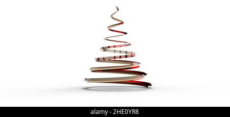 Eine 3D Rendering-Illustration einer Merry Christmas-Karte Stockfoto
