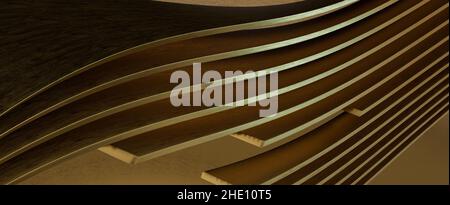 Ein 3D Rendering Gold Oberflächenhintergrund - perfekt für Tapeten Stockfoto