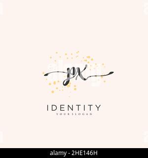 PX Handschrift Logo Vektor Kunst der ersten Unterschrift, Hochzeit, Mode, jewerly, Boutique, Blumen und botanische mit kreativer Vorlage für jedes Unternehmen Stock Vektor