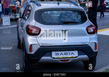 Galati, Rumänien - 15. September 2021: 2021 Electric Dacia Spring Stockfoto