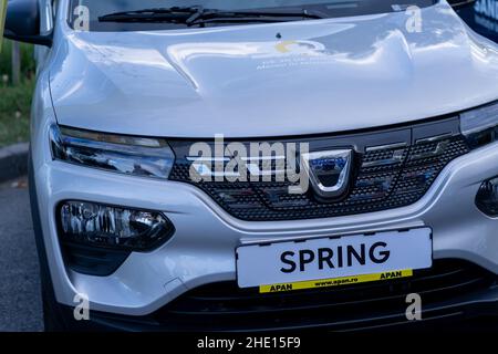 Galati, Rumänien - 15. September 2021: 2021 Electric Dacia Spring Stockfoto