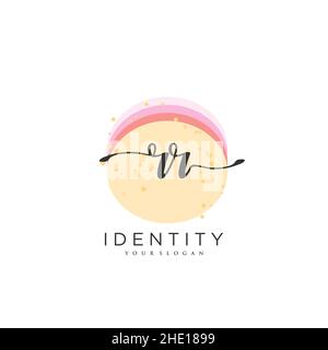 RR Handschrift Logo Vektor Kunst der ersten Unterschrift, Hochzeit, Mode, jewerly, Boutique, Blumen und botanische mit kreativer Vorlage für jedes Unternehmen Stock Vektor