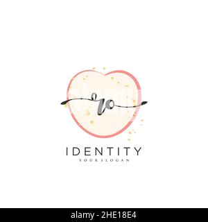 RO Handschrift Logo Vektor Kunst der ersten Unterschrift, Hochzeit, Mode, jewerly, Boutique, Blumen und botanische mit kreativer Vorlage für jedes Unternehmen Stock Vektor