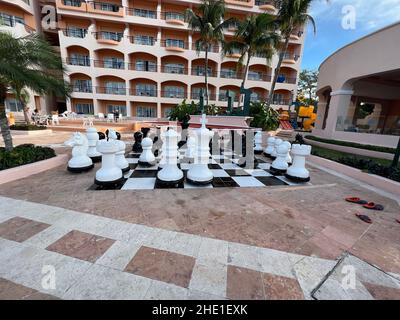 Cozumel, Quintana Roo, Mexiko - Dezember 17,2021: El cozumeleno Beach All Inclusive Resort in Mexiko. Ein beliebter Ort zum Schnorcheln. Stockfoto