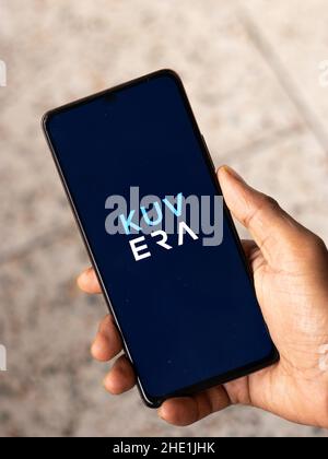 West Bangal, Indien - 15. Dezember 2021 : Kuvera-Logo auf Telefonbildschirm Stock image. Stockfoto