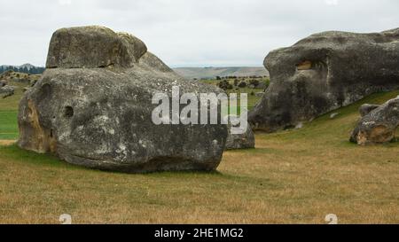 Elephant Rocks in der Nähe von Duntroon auf der Südinsel Neuseelands Stockfoto